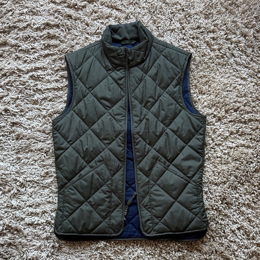 J. Crew Olive Quilted Vest